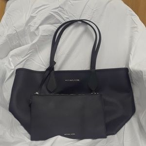 Michael KORS Candy Large Tote Rev Navy - Sky Blue
